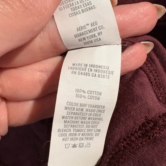 Aerie Burgundy Tee - Picture 4 of 4